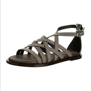 Brunello Cucinelli Leather Gladiator Sandals 37